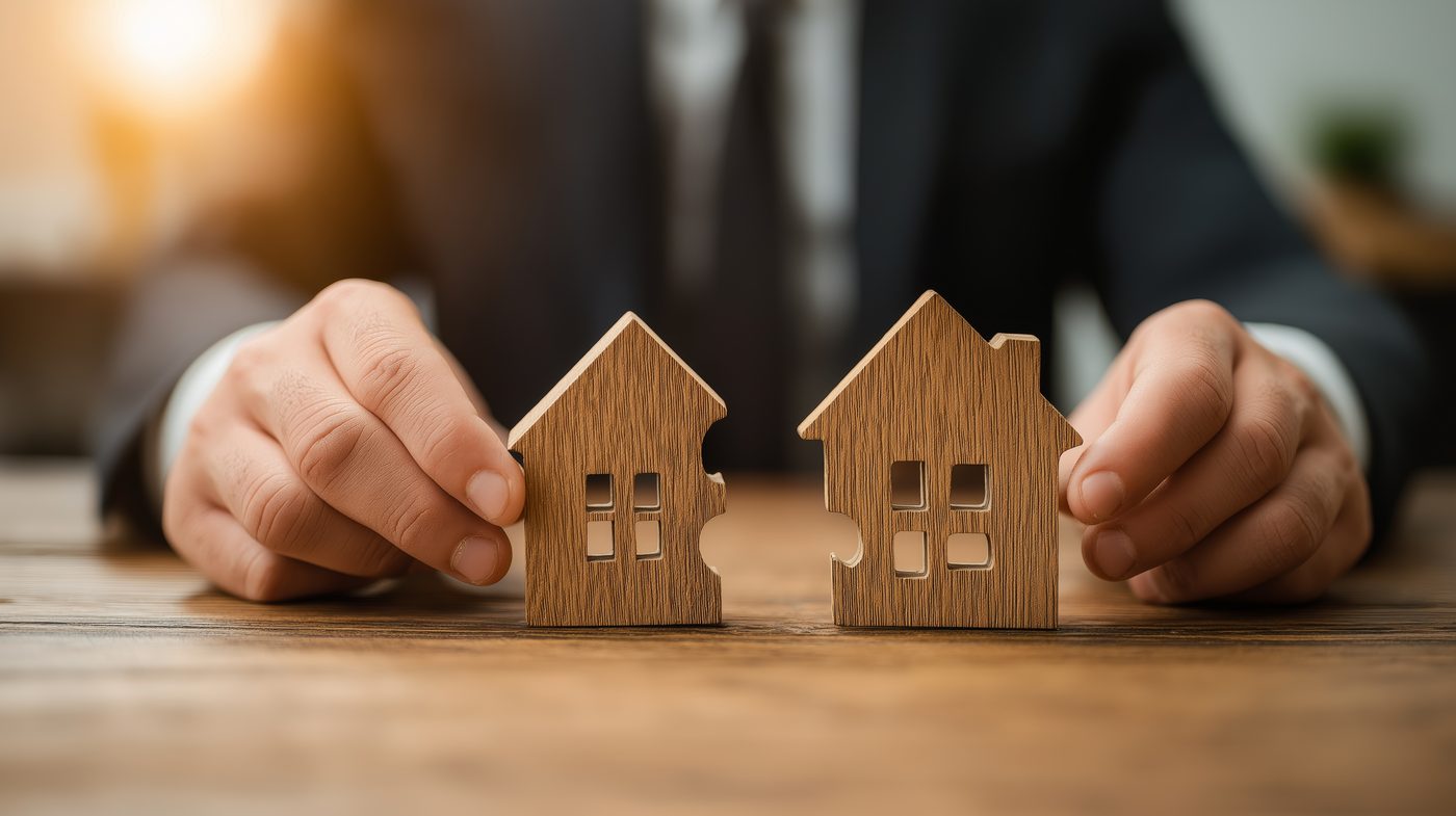 Hands placing small wooden house models on a desk, planning around a DADU permit timeline