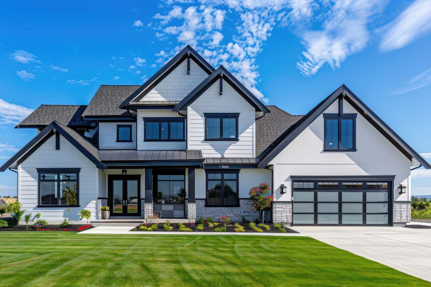 White craftsman style home with a wide lawn, the kind of lot owners study for Kirkland DADU requirements